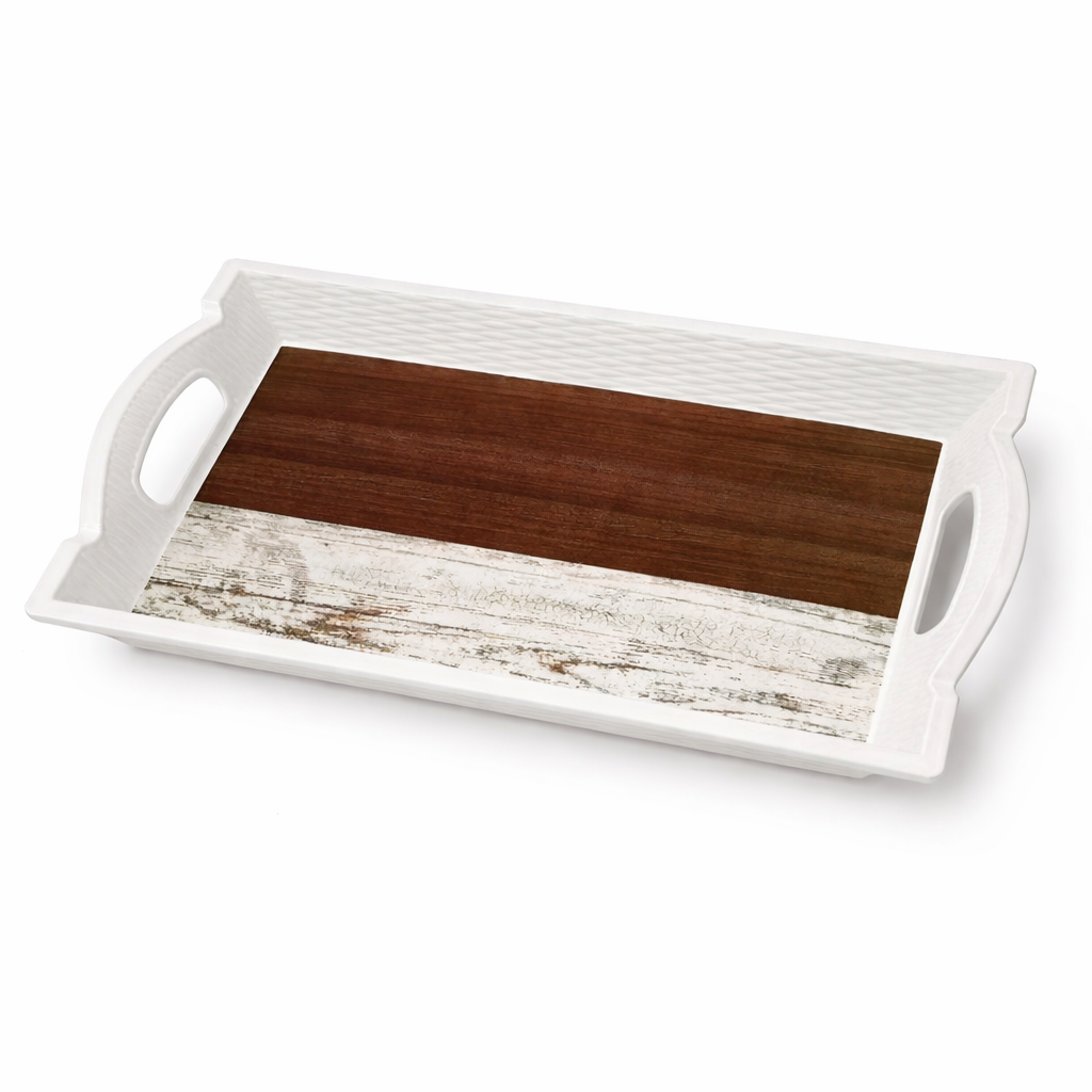 Woven-Pattern Serving Tray