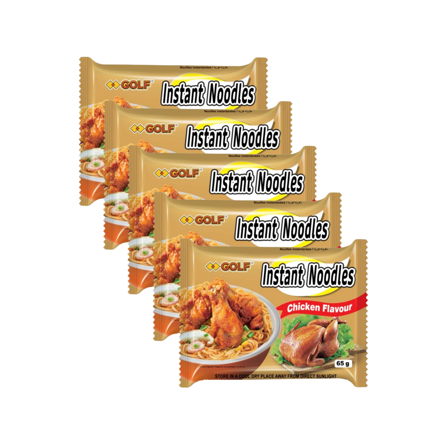 Golf instant noodles chicken flavour 5x65g