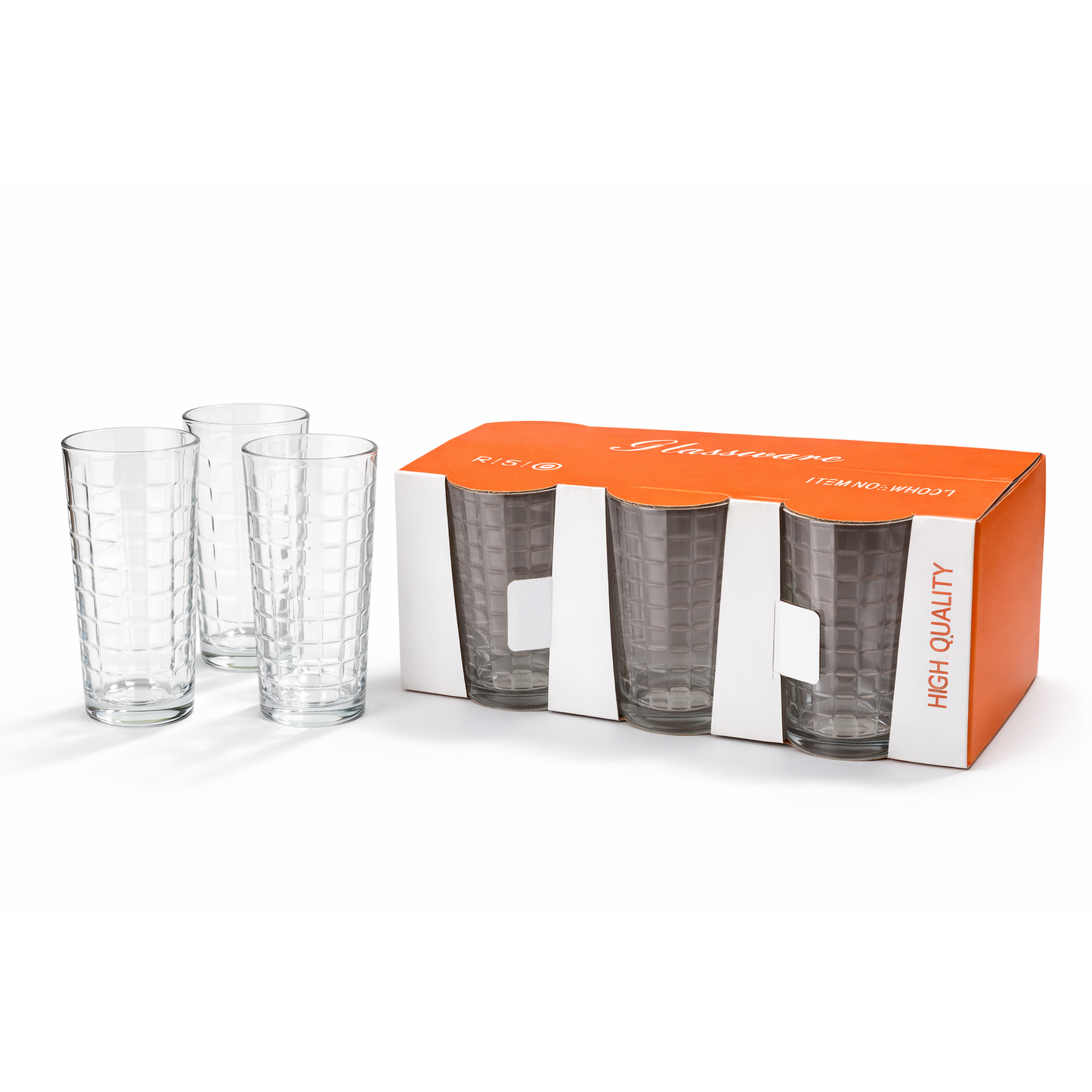 Textured Bubble Tall Glass Set
