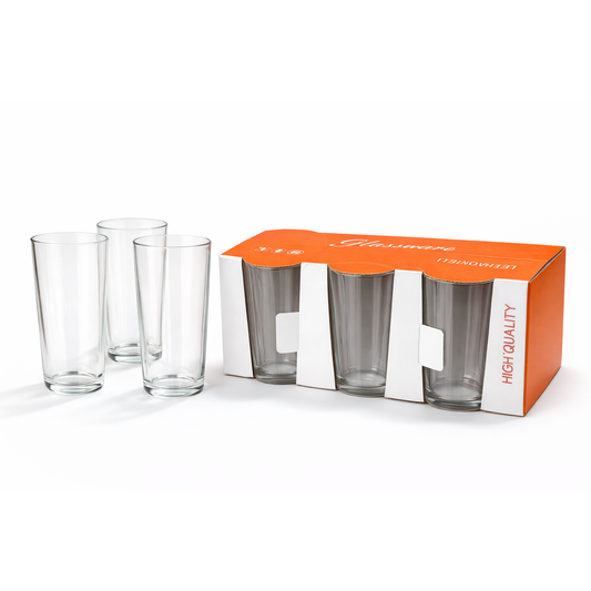 High-Quality Grid Tall Glass Set