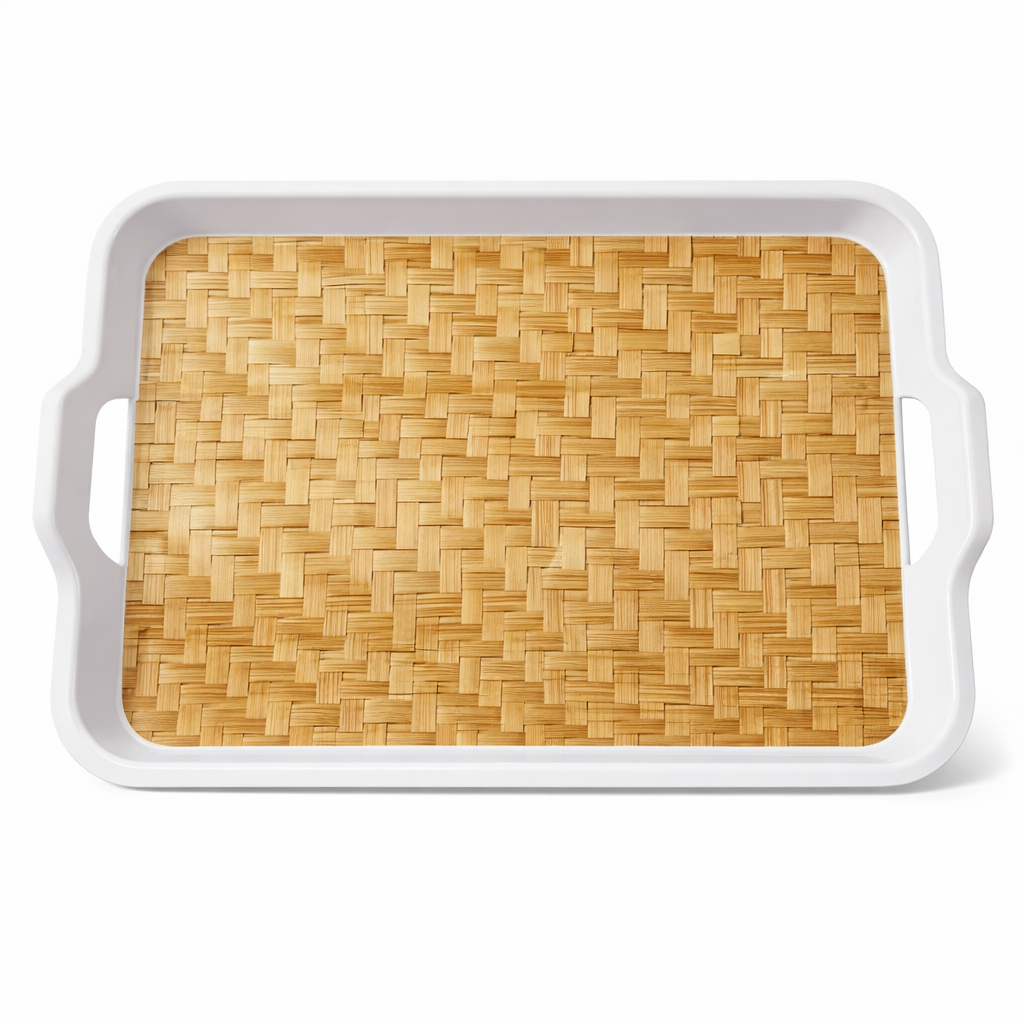 Decorative Serving Tray – Rustic Wood Design