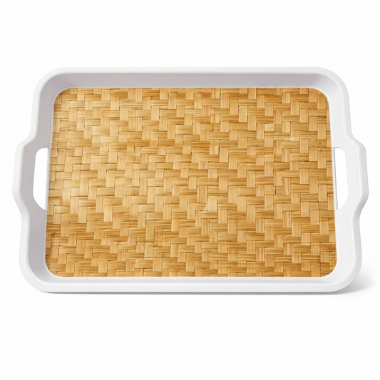 Decorative Serving Tray – Rustic Wood Design
