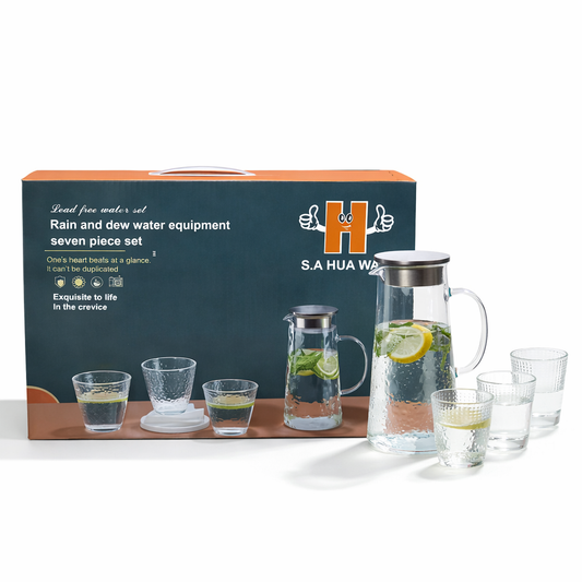 Rain & Dew 7-Piece Glass Water Set