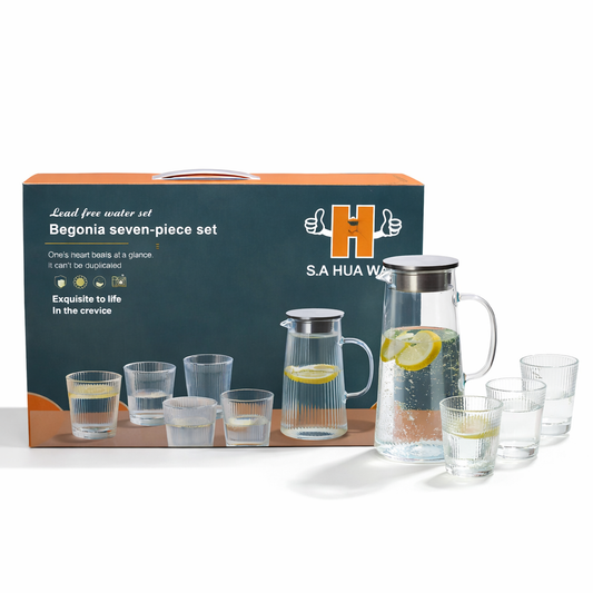 Begonia 7-Piece Glass Water Set
