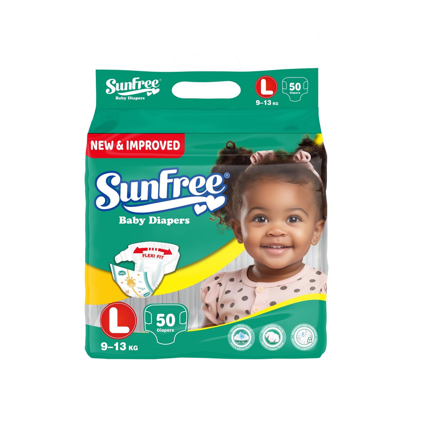 Sunfree Baby Diapers                  50 Pack