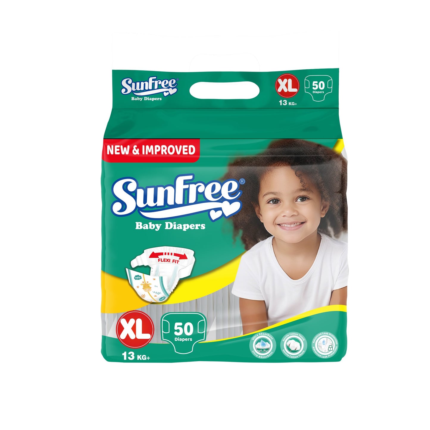 Sunfree Baby Diapers                  50 Pack