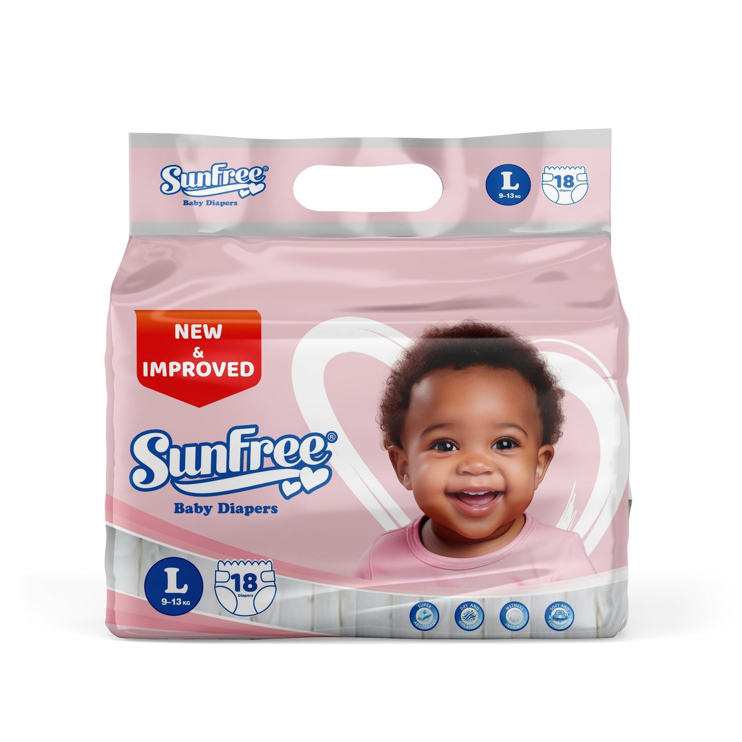 Sunfree Baby Diapers               18 Pack
