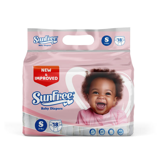 Sunfree Baby Diapers               18 Pack