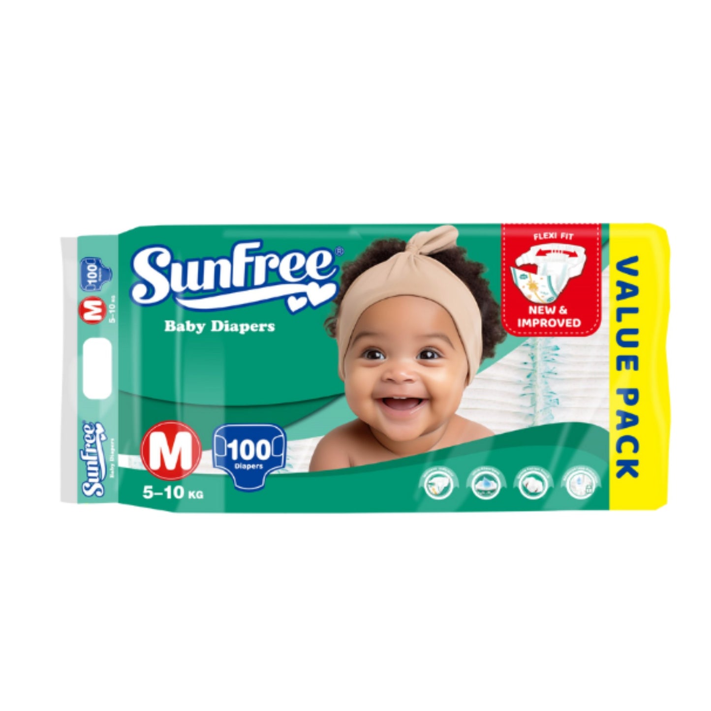 Sunfree Baby Diapers         100 Pack