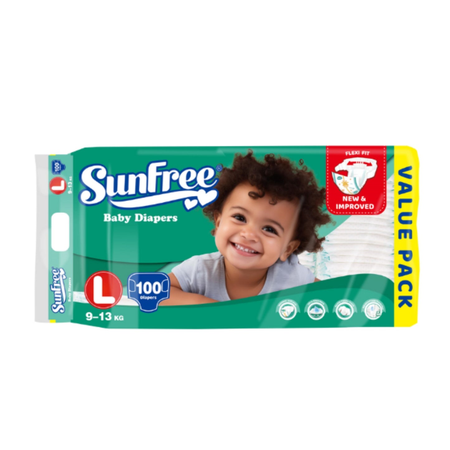 Sunfree Baby Diapers         100 Pack