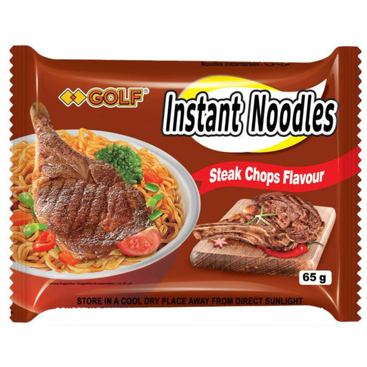 Golf instant noodles steak chops flavour 5x65g